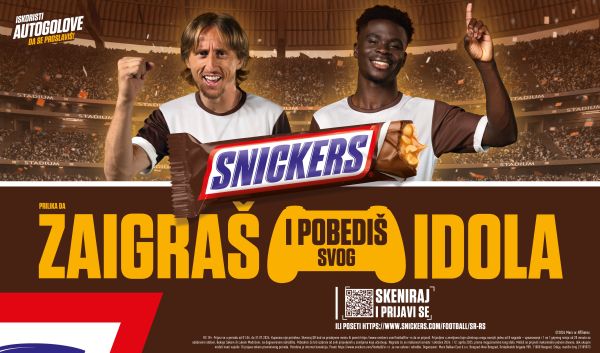 Fudbaleri Luka Modrić i Bukayo Saka u najnovijoj kampanji brenda Snickers