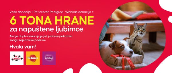 Uspešno prikupljeno šest tona hrane za napuštene pse i mačke u prihvatilištima širom Srbije